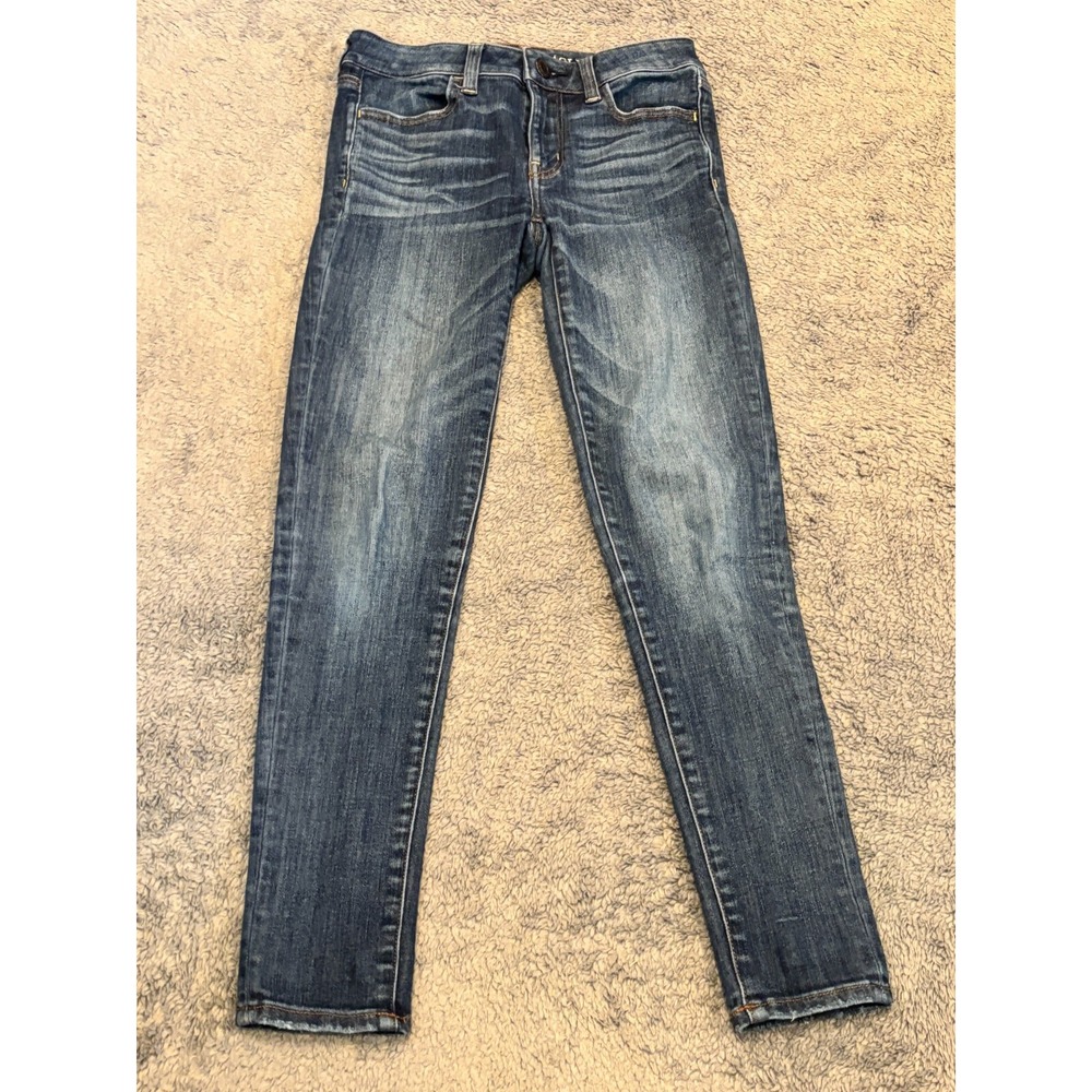 American Eagle Jeans Womens 2R Blue Denim Dark Wash Super Stretch Jegging
